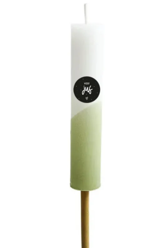 Zoedt - Tuin fakkel half dipped groen/wit, 'Hart goud'