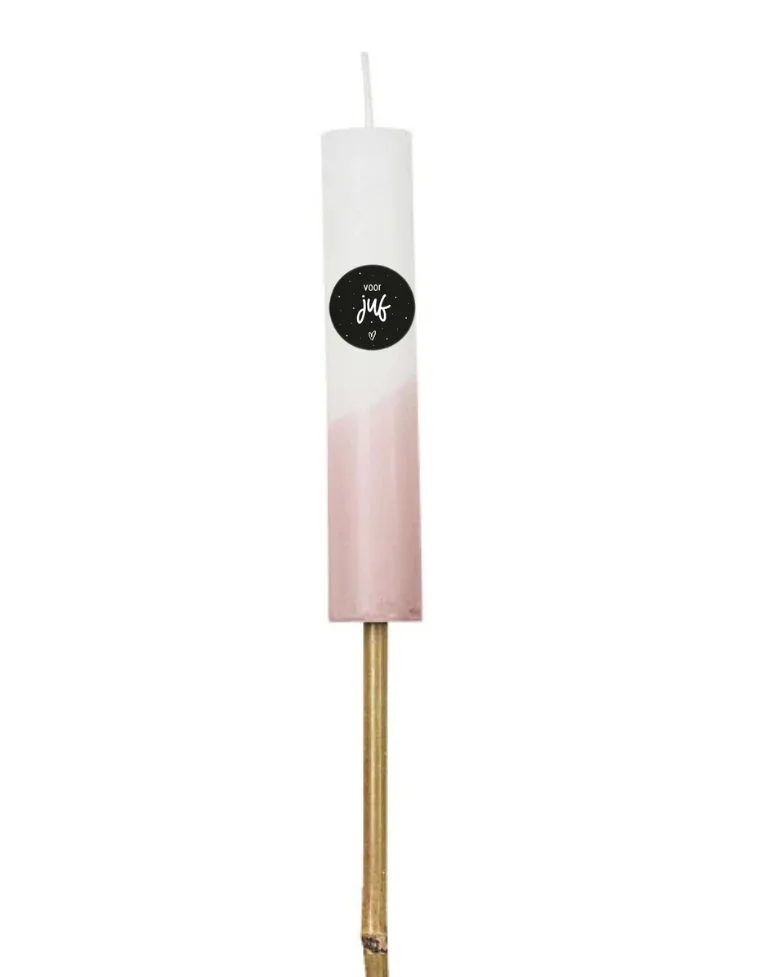Zoedt - Tuin fakkel half dipped roze/wit, 'Hart goud'