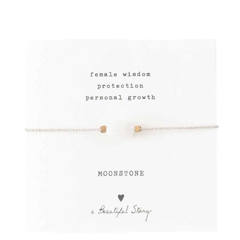 A Beautiful Story – Edelsteenkaart met armband, Maansteen