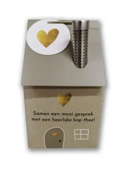 Natural Flowercards - Theehuisje 'Hart'