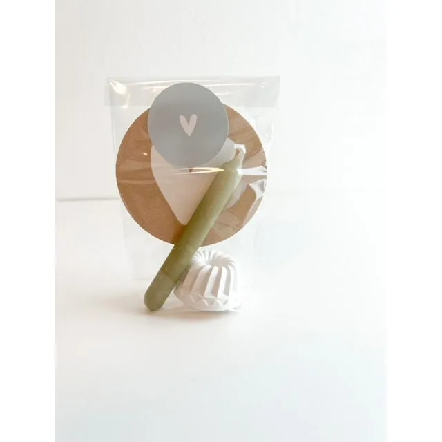 Mini Cadeautje Staand, Hart Camel
