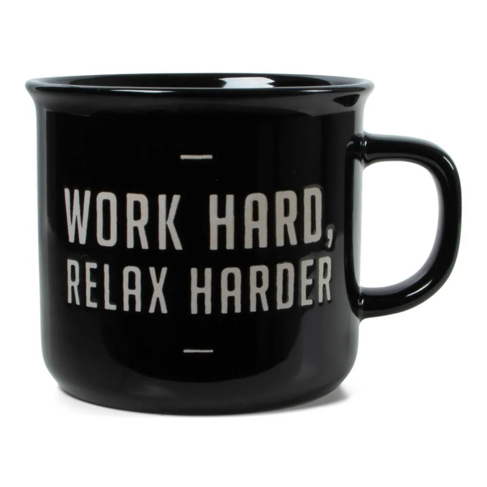 Jens Living - Retro mok 'Work Hard, Relax Harder', 285ml