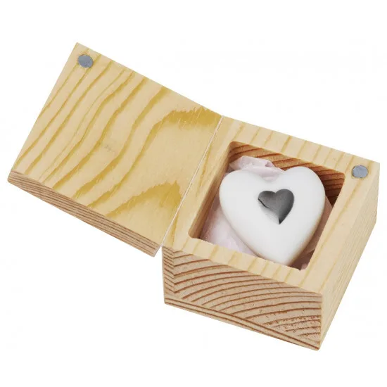 Räder, Geluksdoosje Love to Go, houten doosje met hart