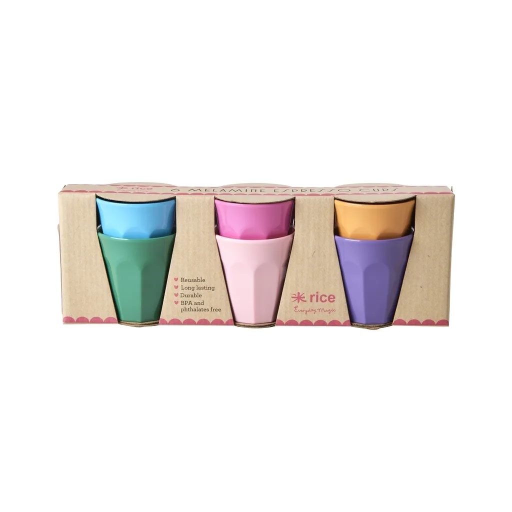 Rice, espresso kopje - Meerkleurig - Set van 6