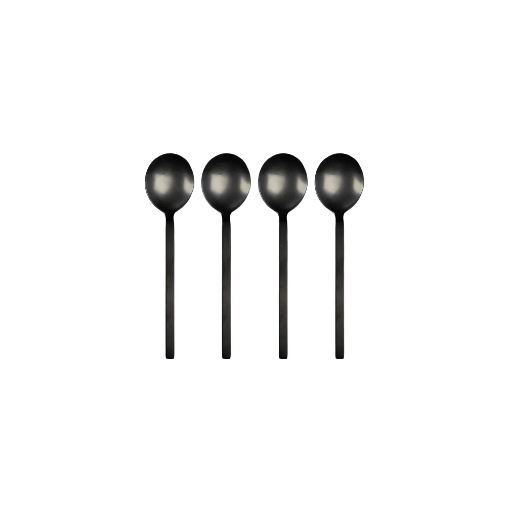 LEEFF, lepeltjes zwart Charlot, set van 4