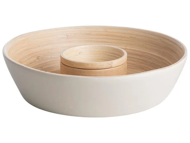 Serveerschaal Bamboe lichtgrijs - Ã˜22cm