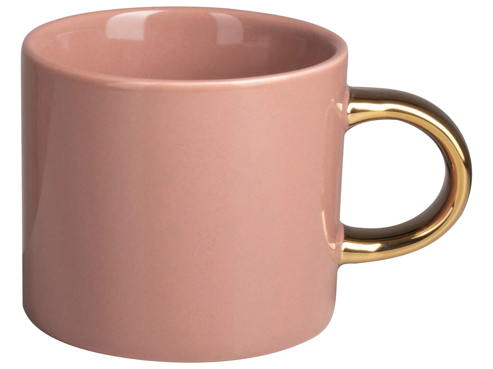 Mok lichtroze met gouden oor, 230ml