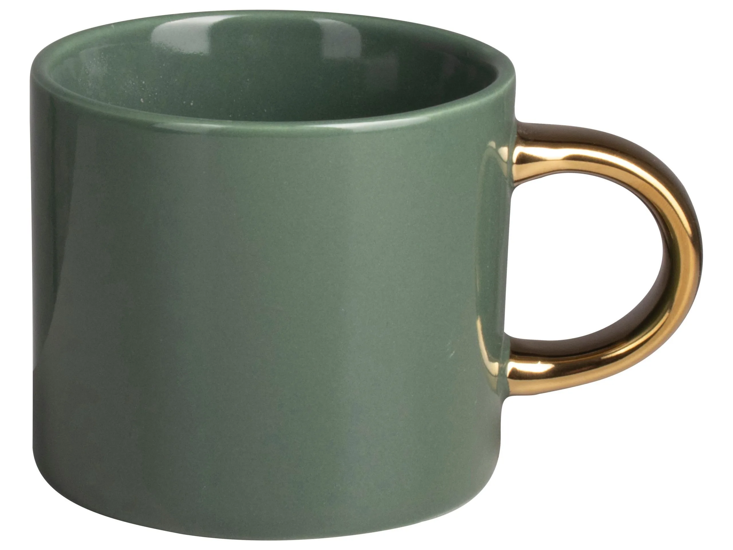 Mok lichtgroen met gouden oor, 230ml