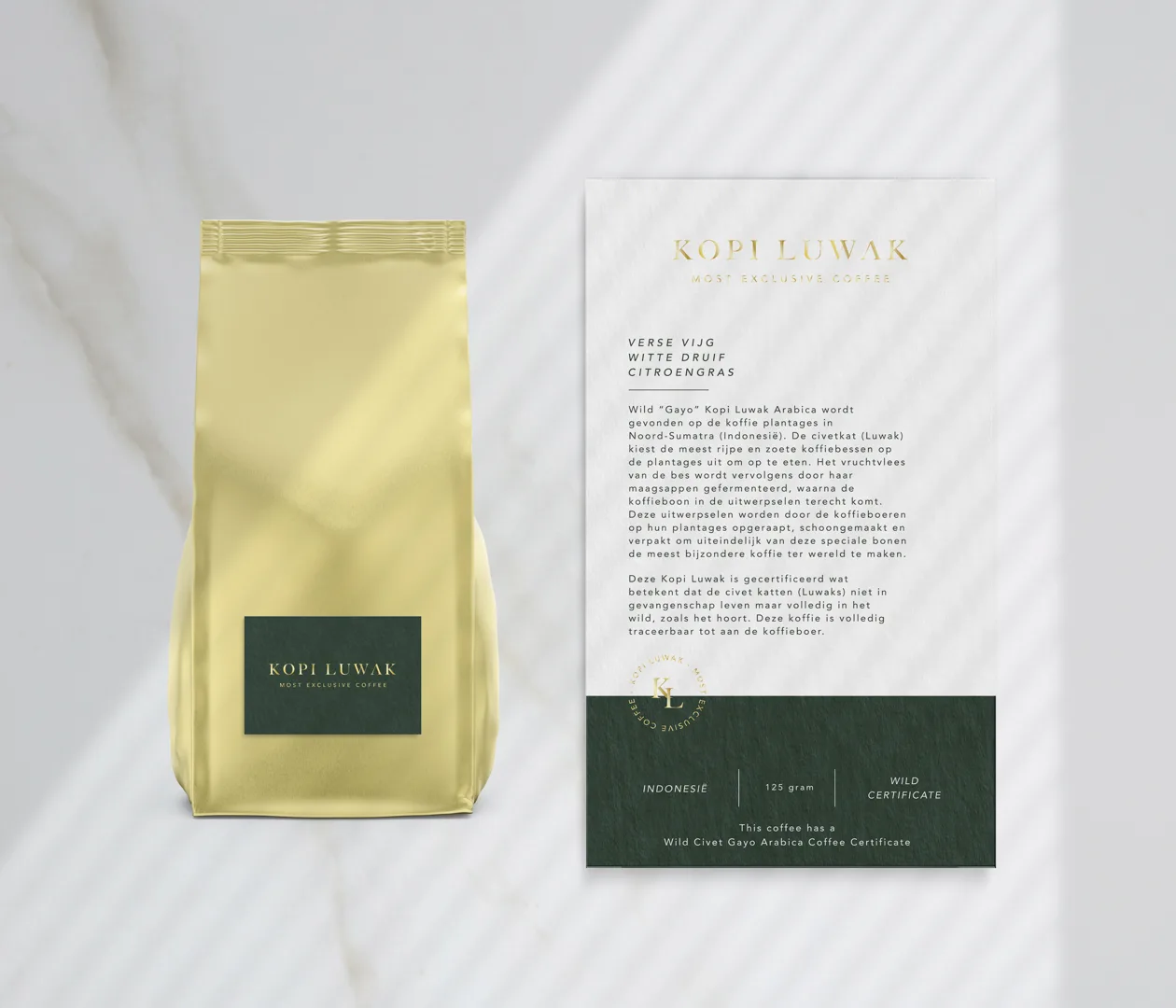 Kopi Luwak in geschenkdoos, 125 gram