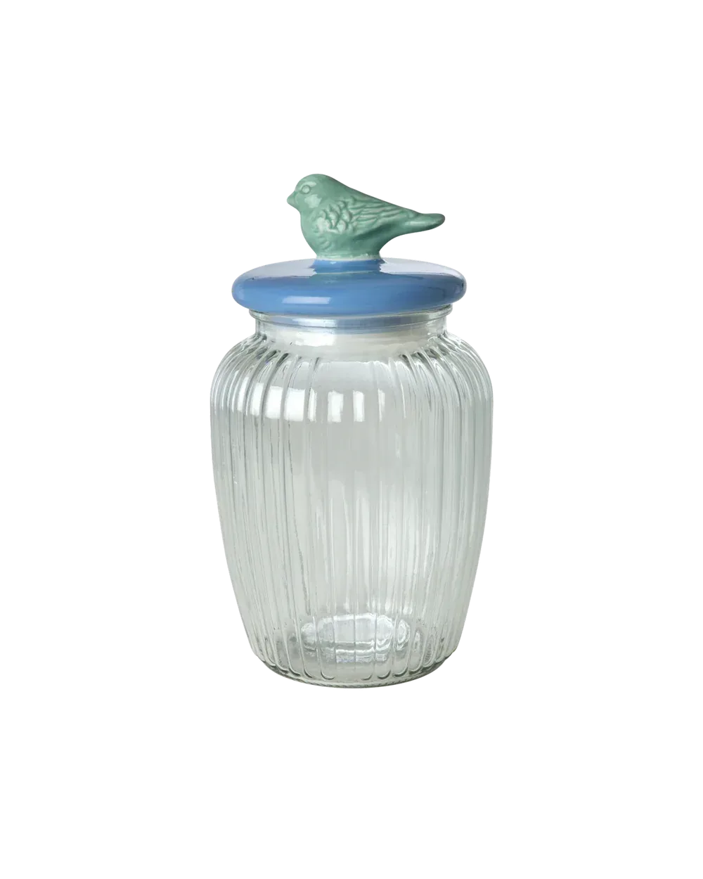 Rice - Glazen voorraadpot groot, Blauw