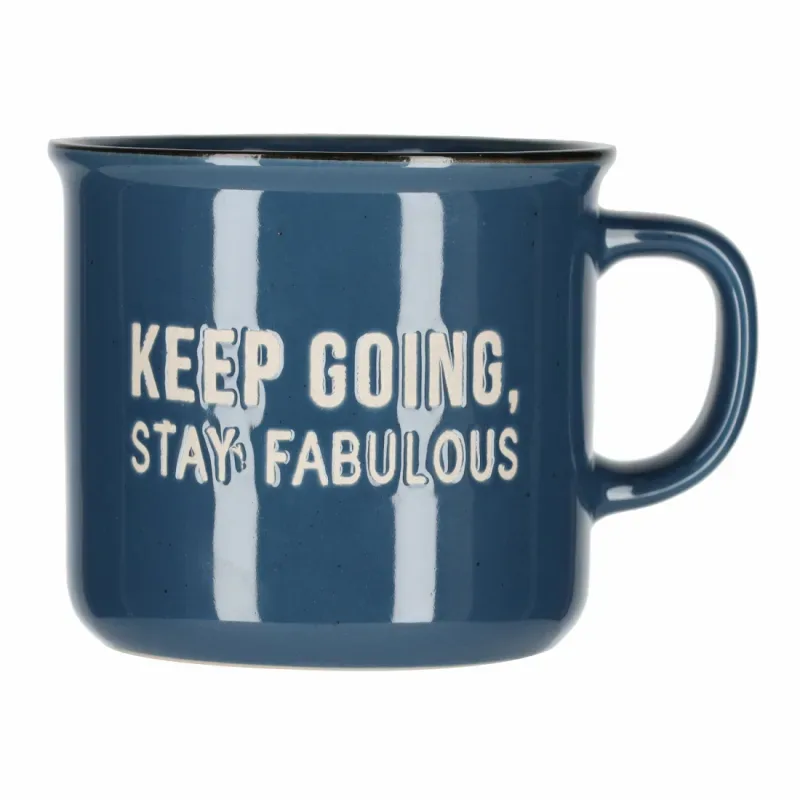 Jens Living – Retro mok ‘Keep Going, Stay Fabulous', 285ml