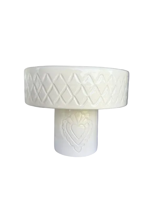 Sus.Studio - Medina Love schaal op voet, Ø 18cm, wit