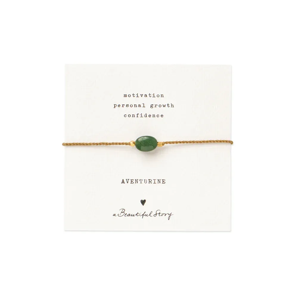 A Beautiful Story – Edelsteenkaart met armband, Aventurijn