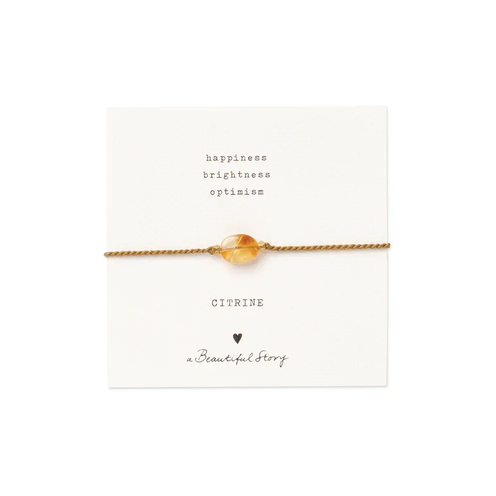 A Beautiful Story – Edelsteenkaart met armband, Citrien