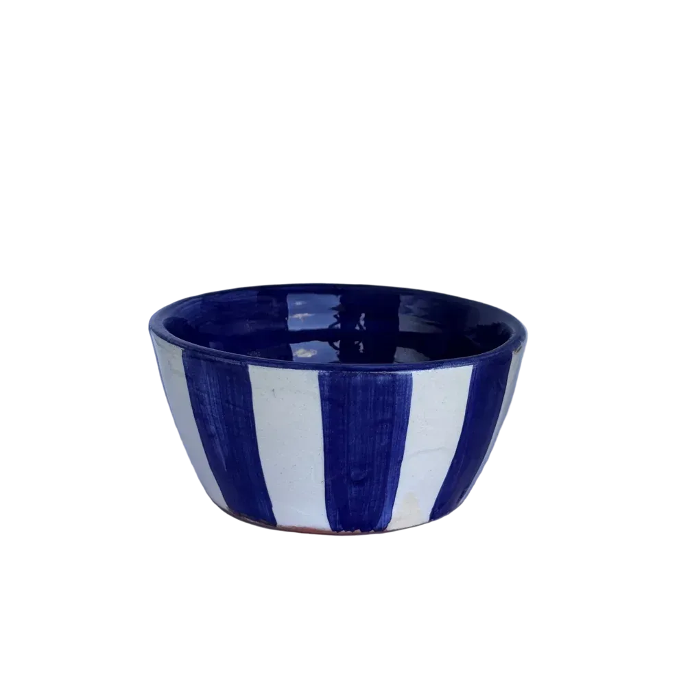 Sus.Studio - Azura Schaaltje Streep, 9cm, Blauw/Wit