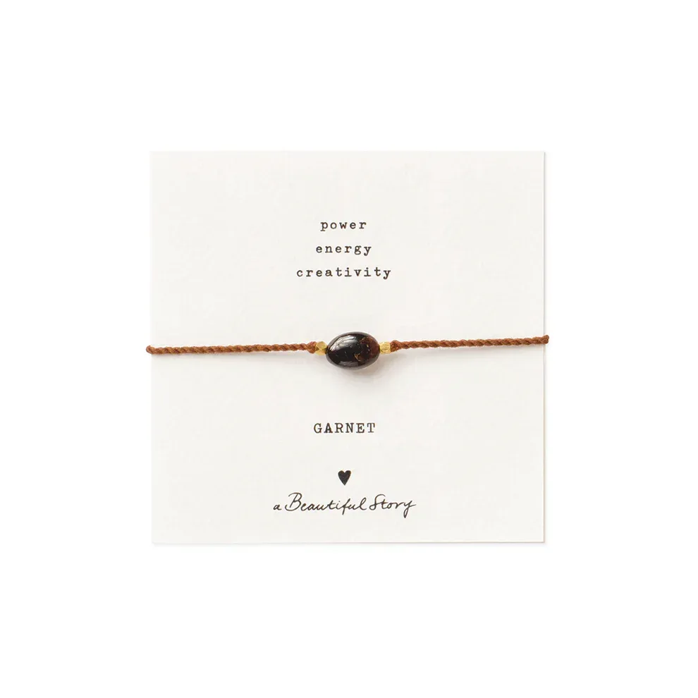 A Beautiful Story – Edelsteenkaart met armband, Granaat