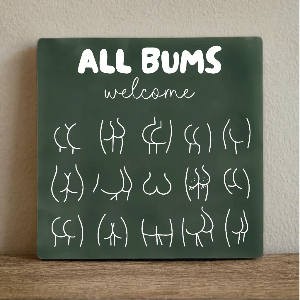 Label2x - Tegeltje 'All bums'