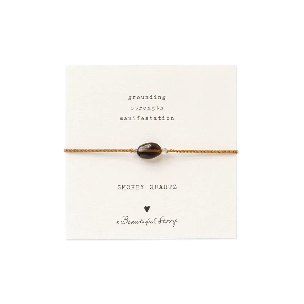 A Beautiful Story – Edelsteenkaart met armband, Rookkwarts