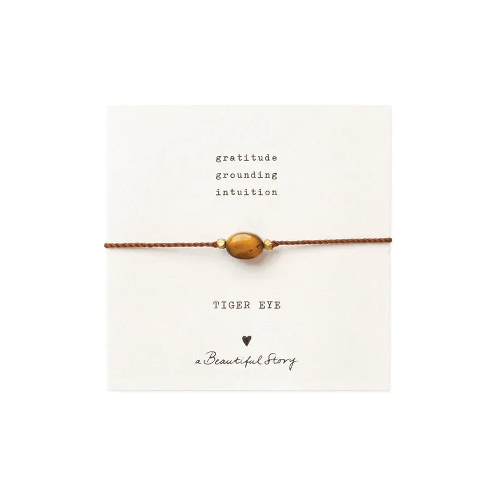 A Beautiful Story – Edelsteenkaart met armband, Tijgeroog