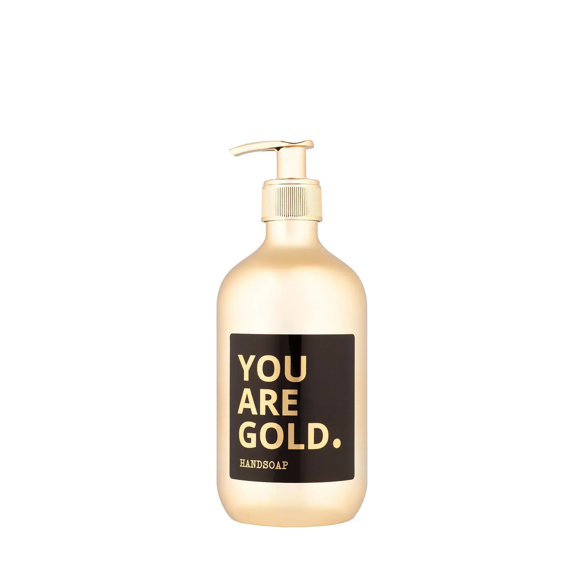 You are gold - Gouden zeeppompje (500 ml), Bottle Language