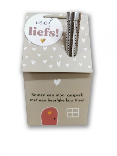 Natural Flowercards - Theehuisje 'Veel Liefs'