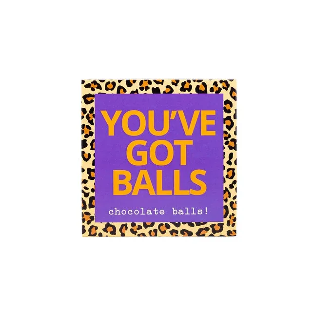 Bottle Language - Chocola in cadeau doosje, 'You've got balls!'
