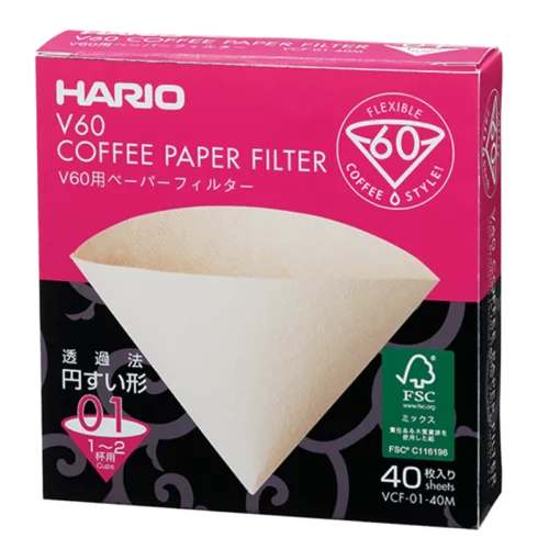 Hario – V60 Filterpapier Natural, 01, 40st.