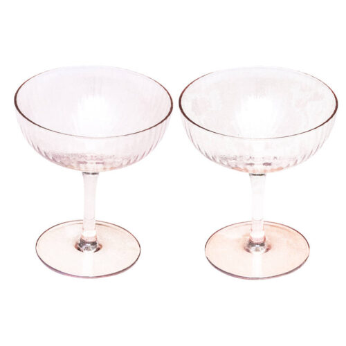Vondels - Champagne Coupeglazen, Amber, Set van 2