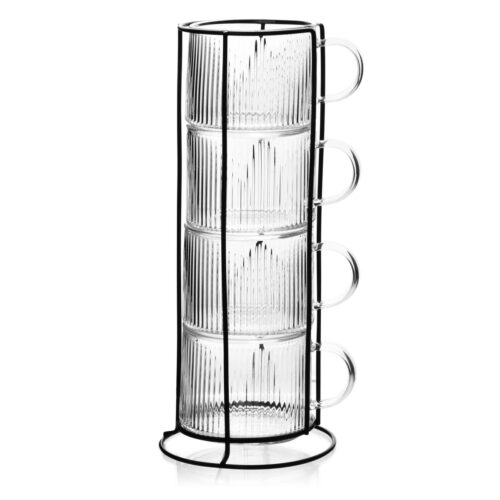 Allesken - Set van 4 kopjes op standaard, 350ml