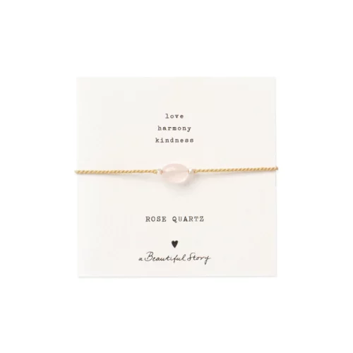 A Beautiful Story – Edelsteenkaart met armband, Rozenkwarts