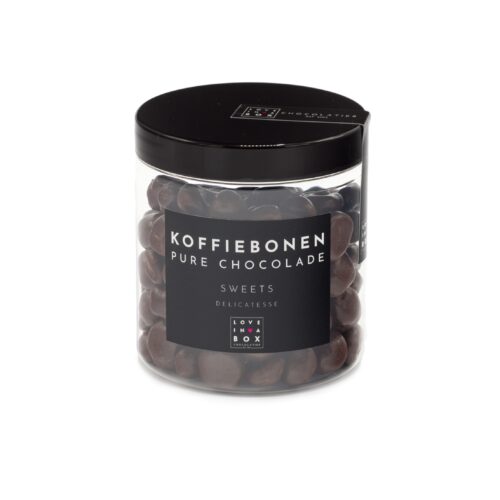 Love in a box - Chocolade Koffiebonen, Puur, 150gr
