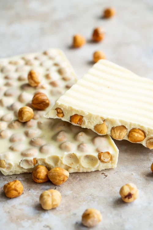 Fijn Chocolade - Witte Chocolade Hazelnoot, 300gr