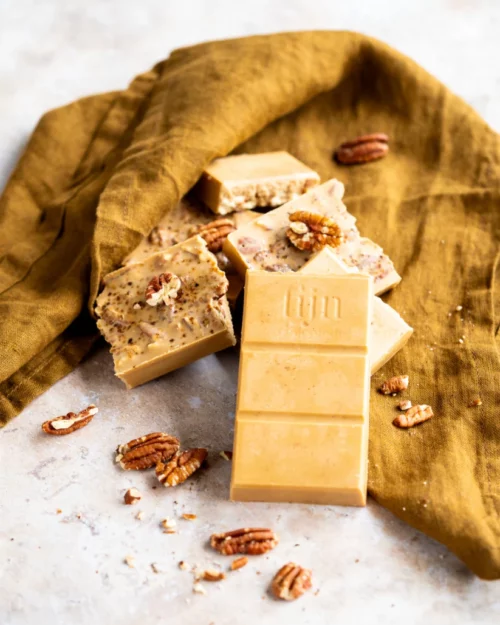 Fijn Chocolade - Karamelchocolade Pecan & Gerookt zout, 200gr