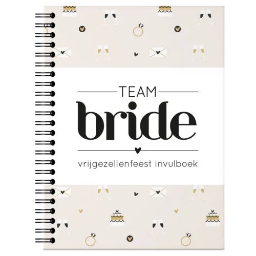 Fyllbooks Vrijgezellenfeest boekje Team Bride – 25 personen