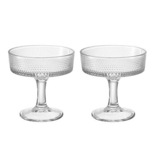 Jens Living – Cocktailglazen Ribbel, set van 2