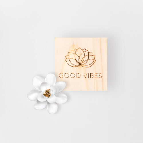 Räder, Geluksdoosje Good Vibes, houten doosje met lotusbloem