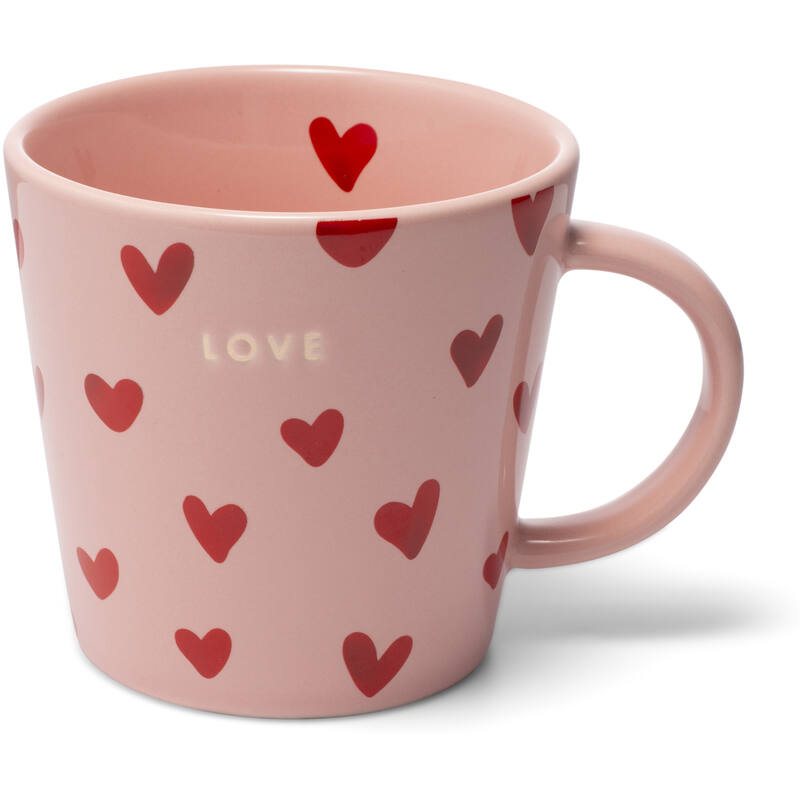 Vondels - Theekop LOVE, Roze, 350ml