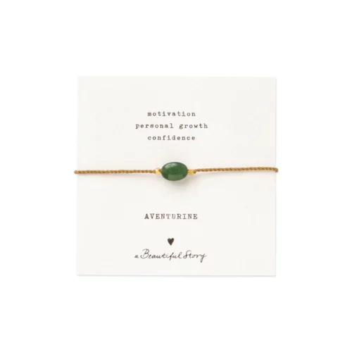 A Beautiful Story – Edelsteenkaart met armband, Aventurijn