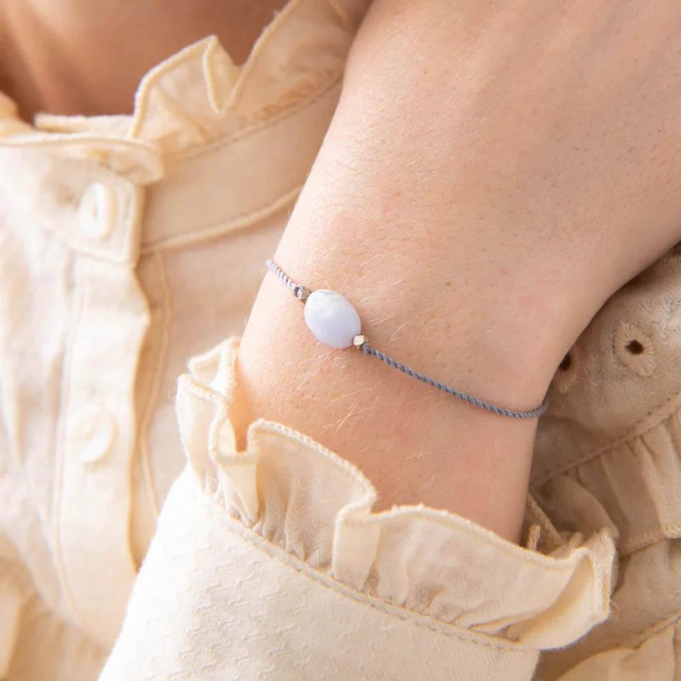 A Beautiful Story – Edelsteenkaart met armband, Blauwe Agaat - Afbeelding 4