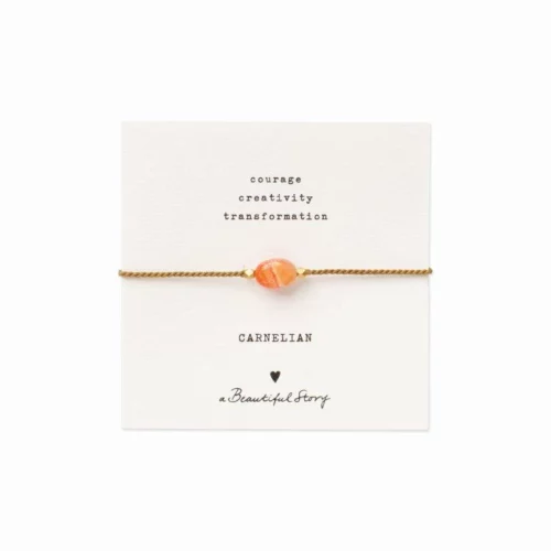A Beautiful Story – Edelsteenkaart met armband, Carneool