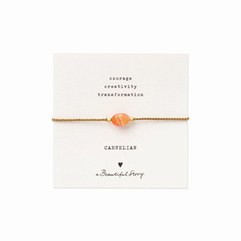 A Beautiful Story – Edelsteenkaart met armband, Carneool