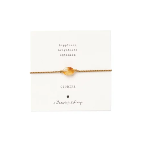 A Beautiful Story – Edelsteenkaart met armband, Citrien