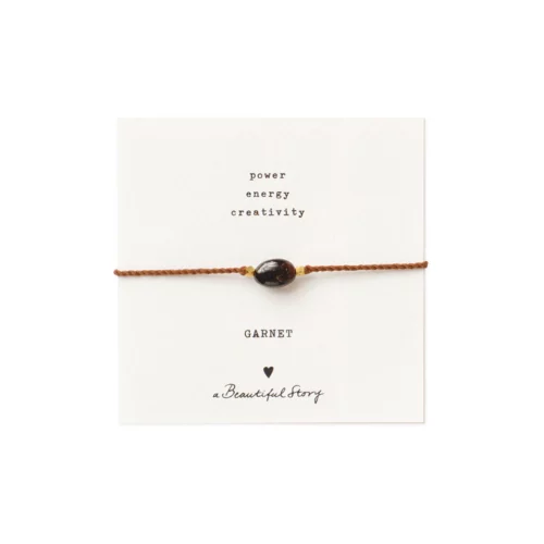 A Beautiful Story – Edelsteenkaart met armband, Granaat