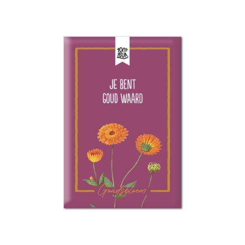 Bloemenzaadjes 'Je bent goud waard', Goudsbloem– 100% Leuk