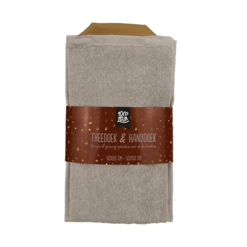 100% Leuk - Theedoek & Handdoek set