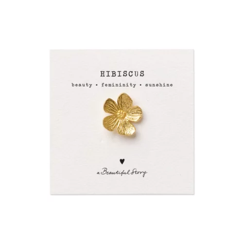 A Beautiful Story – Broche Hibiscus, Verguld