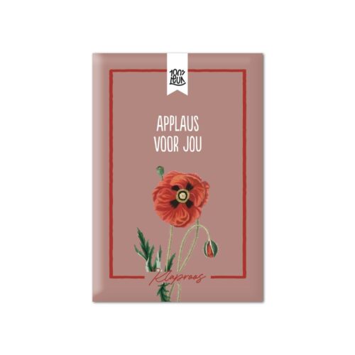 Bloemenzaadjes 'Applaus voor jou', Klaproos– 100% Leuk