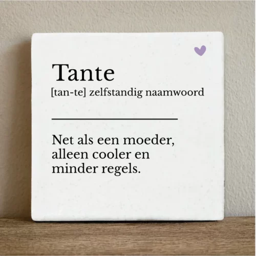 label2x tegeltje tante