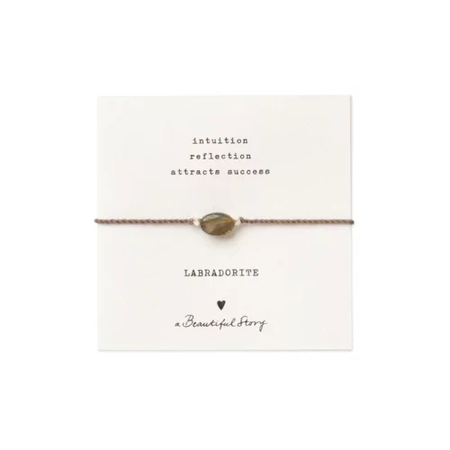 A Beautiful Story – Edelsteenkaart met armband, Labradoriet