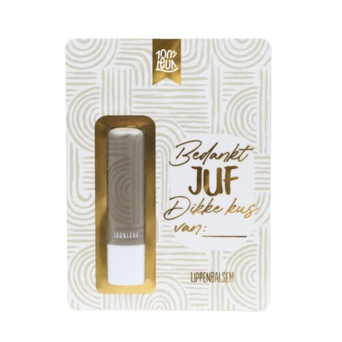 Lippenbalsem 'Juf' – 100% Leuk